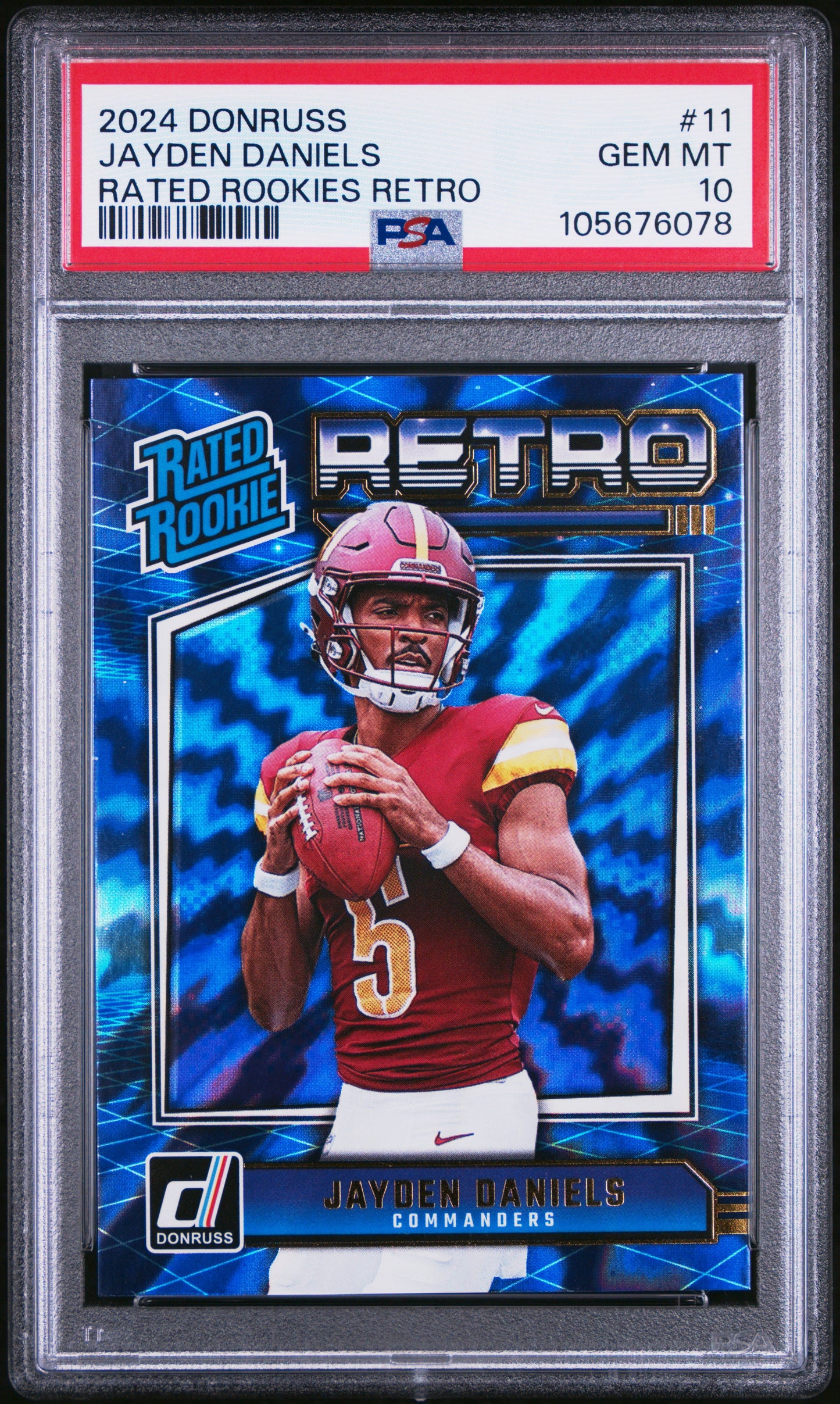 2024 Donruss Jayden Daniels Rated Rookies Retro PSA 10 RC