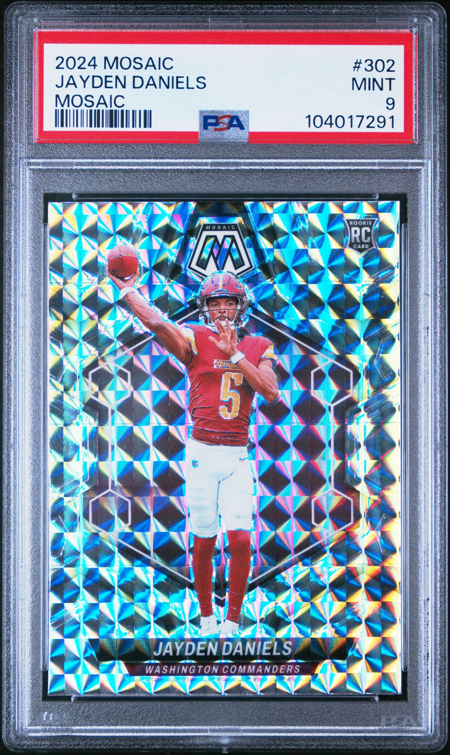 2024 Mosaic Jayden Daniels Mosaic PSA 9 RC