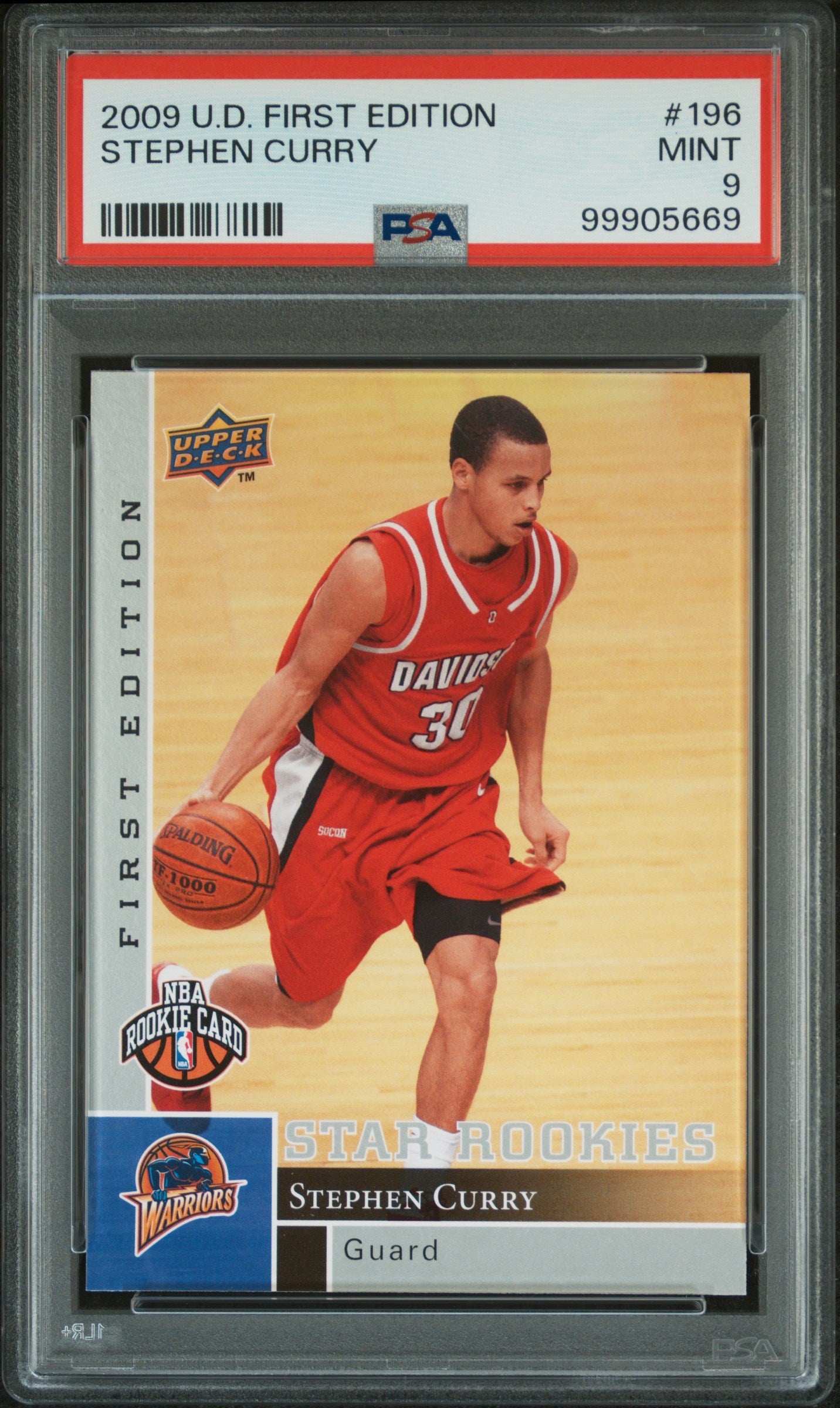 2009 Upper Deck First Edition Stephen Curry PSA 9 RC
