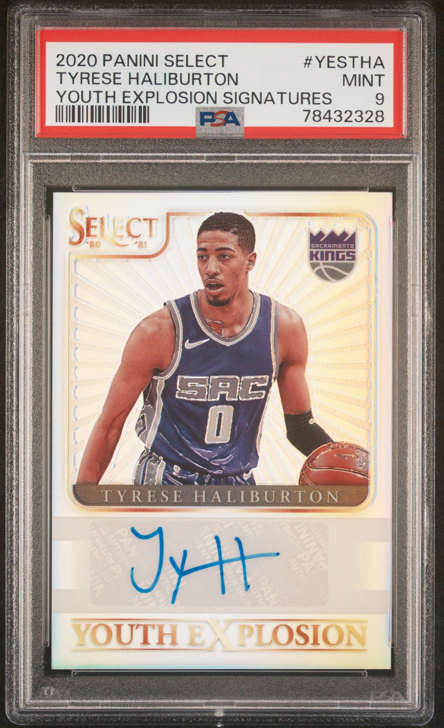 2020 Select Tyrese Haliburton Youth Explosion Silver Auto PSA 9 RC