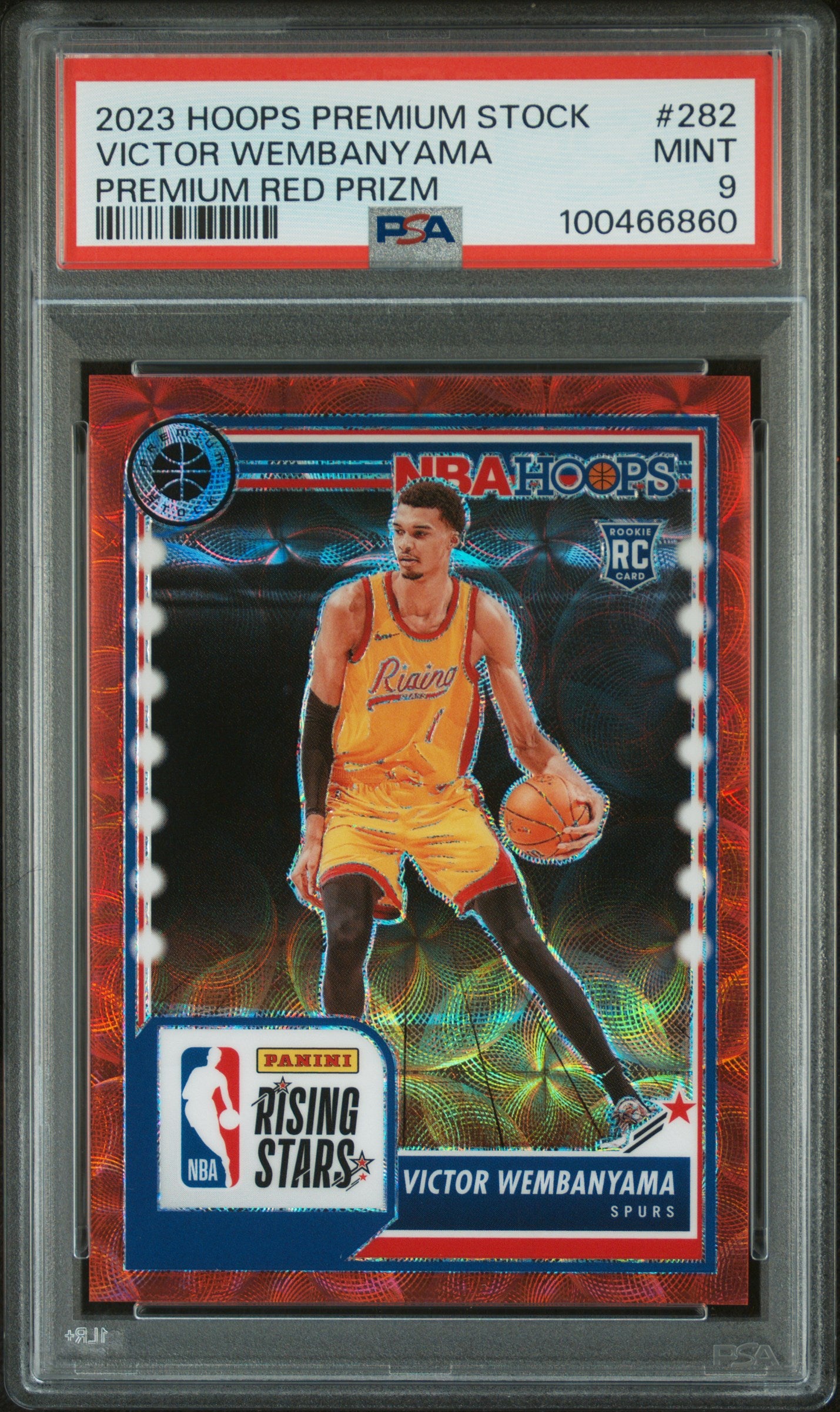 2023 Hoops Premium Stock Victor Wembanyama Red Prizm 03/88 PSA 9 RC
