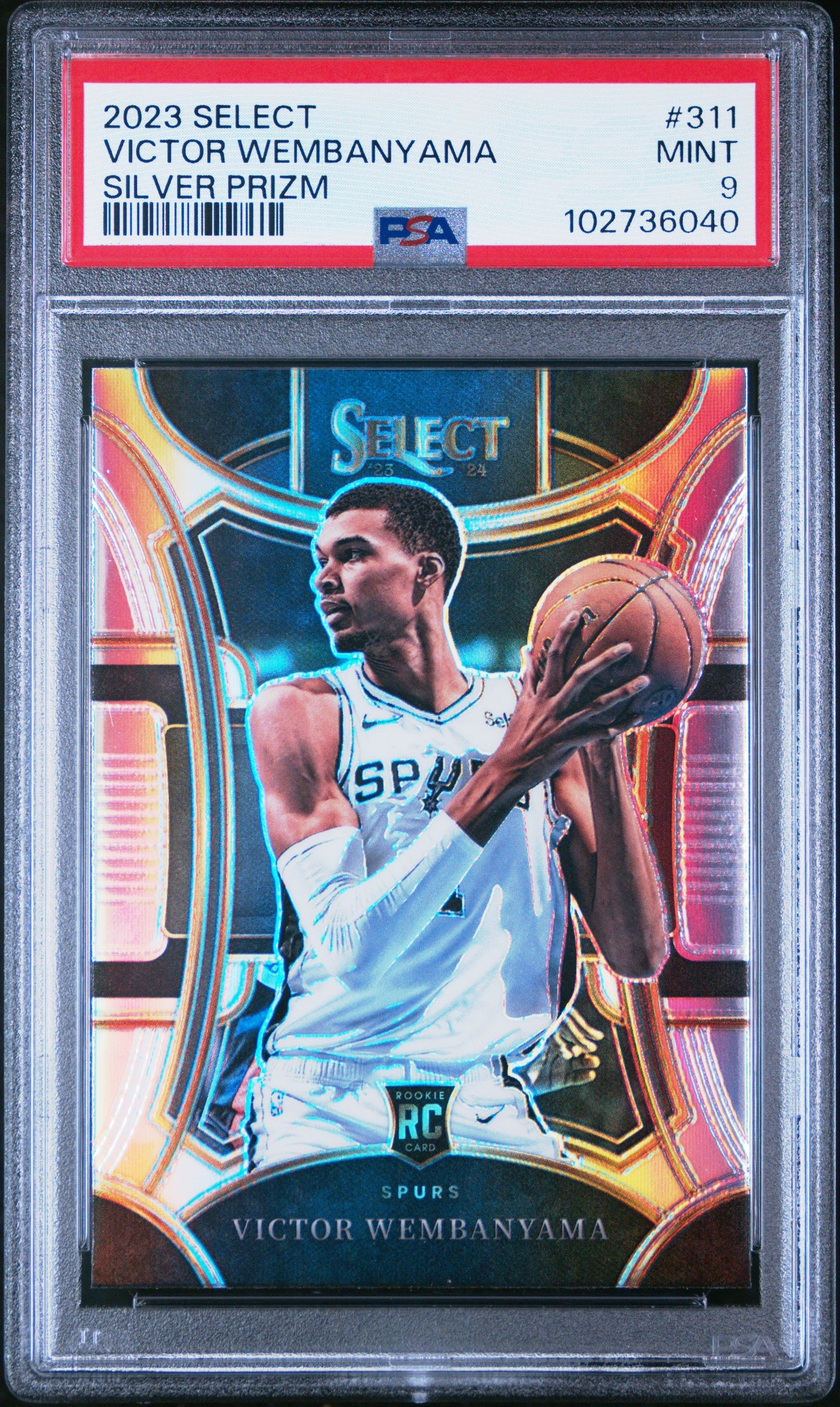 2023 Select Victor Wembanyama Silver Rookie PSA 9