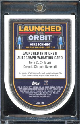 2025 Topps Chrome Cosmic Mike Schmidt Die Cut Auto