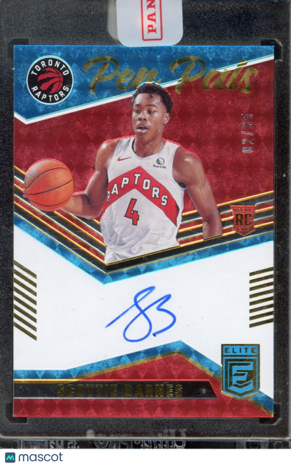 2021 Donruss Elite Scottie Barnes Pen Pals Blue Auto /35 RC
