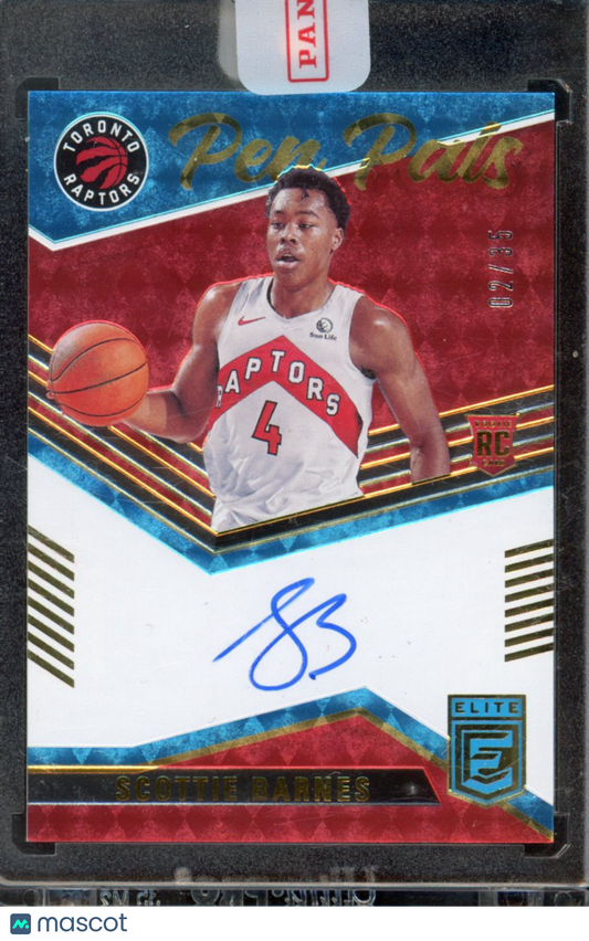 2021 Donruss Elite Scottie Barnes Pen Pals Blue Auto /35 RC