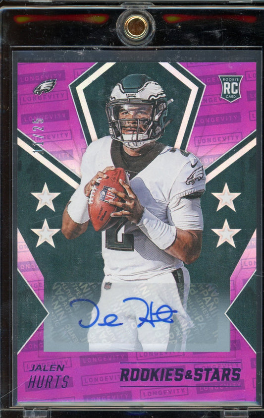 2020 Rookies & Stars Jalen Hurts Purple Auto 11/25 RC