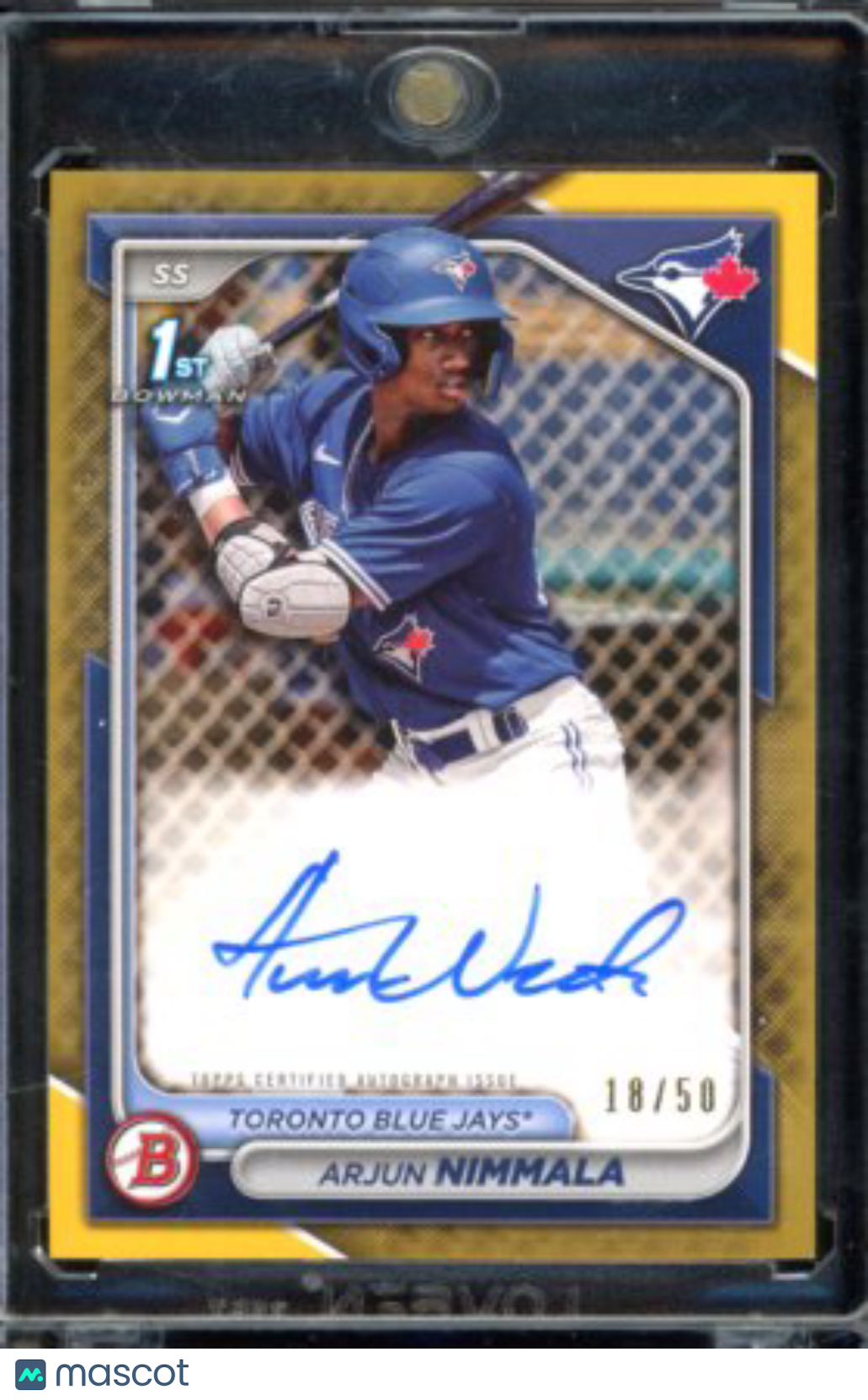 2024 Bowman Arjun Nimmala Gold Paper Auto /50