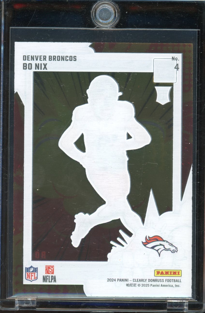 2024 Donruss Clearly Bo Nix Bomb Squad Rookie