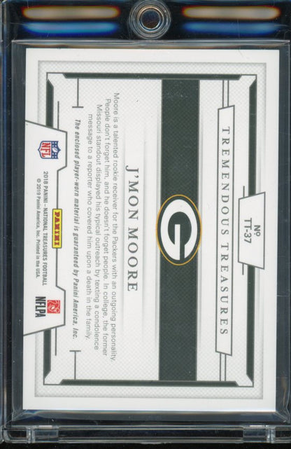 2018 National Treasures J'mon Moore Nike Swoosh Rookie Patch 2/2