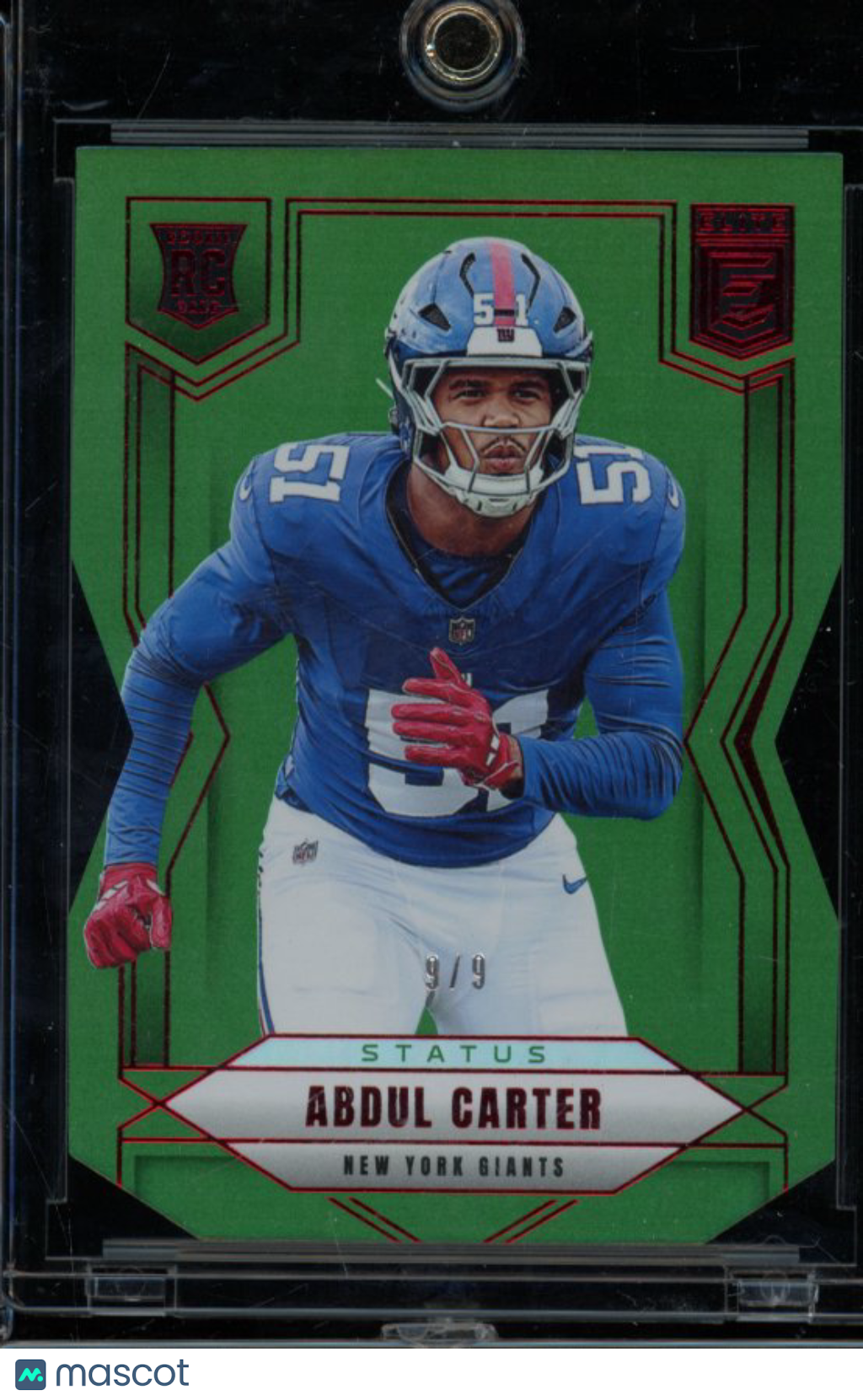 2025 Elite Abdul Carter Green Die Cut Rookie 9/9