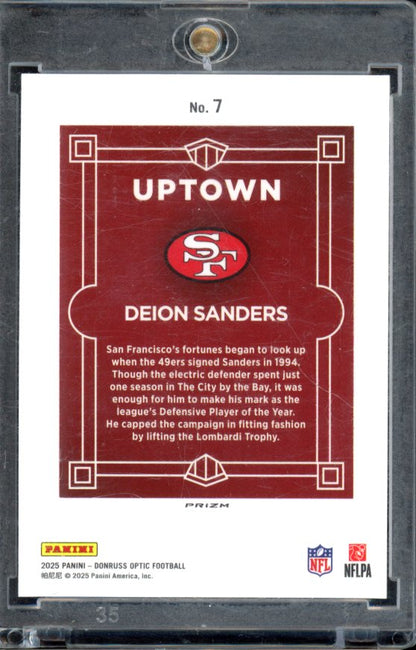 2025 Optic Deion Sanders Uptowns Case Hit Sp