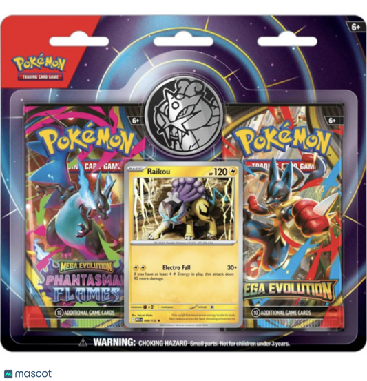 Pokemon 2-Pack Blister (Raikou) (3-tab)