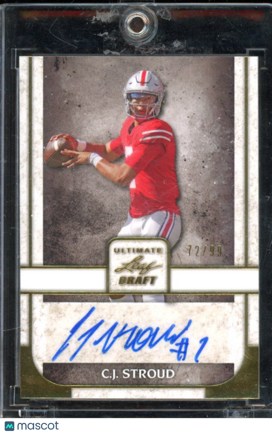 2022 Leaf Ultimate Draft CJ Stroud Rookie Auto /99