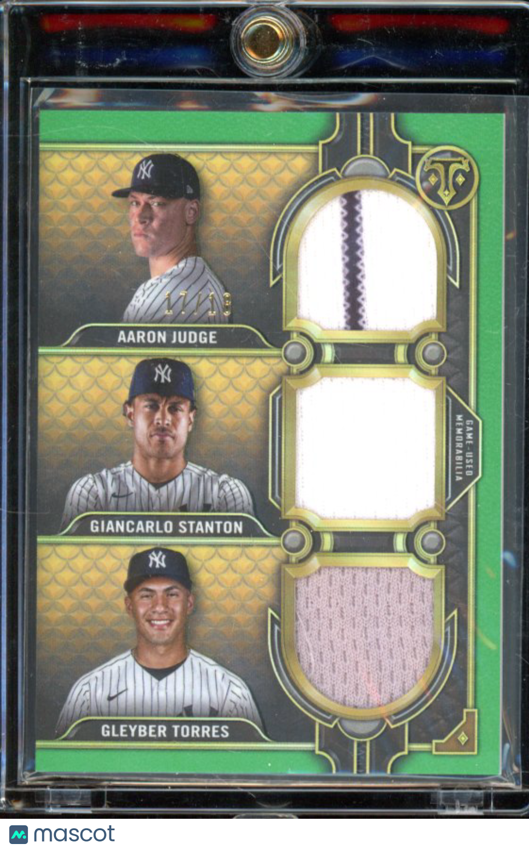 2022 Triple Threads Aaron Judge Gincarlo Stanton Gleyber Torres Triple Patch Relic /18