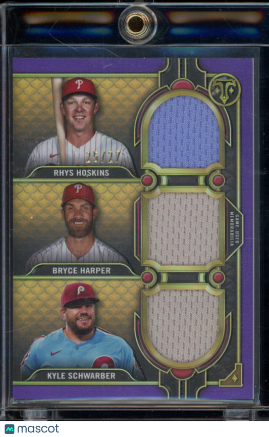 2022 Triple Threads Hoskins Harper Schwarber /27 GU Patch