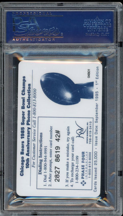 1995 Walter Payton Signed Calling Card Auto /2500 PSA/DNA Auth