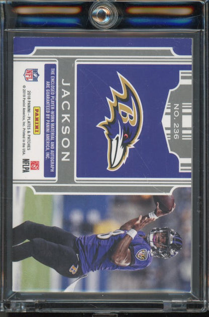 2018 Plates & Patches Lamar Jackson Rookie Patch Auto /99