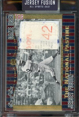 2021 Jersey Fusion Ernie Banks #JF-EB80 Laundry Tag 1/1