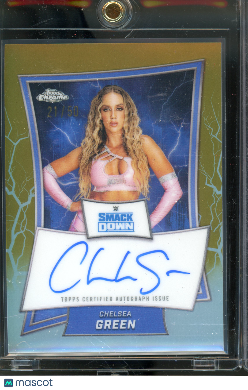 2025 Topps Chrome WWE Chelsea Green Gold Auto /50