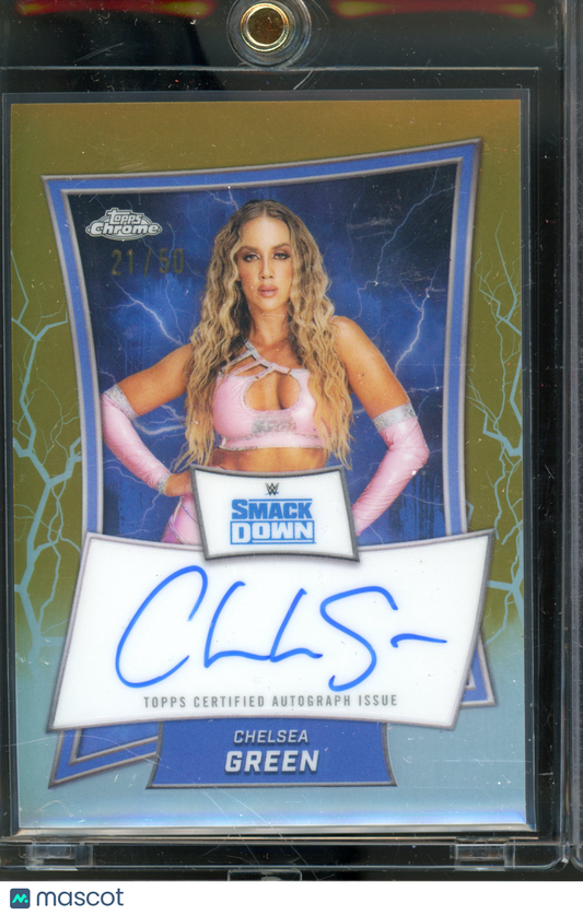 2025 Topps Chrome WWE Chelsea Green Gold Auto /50