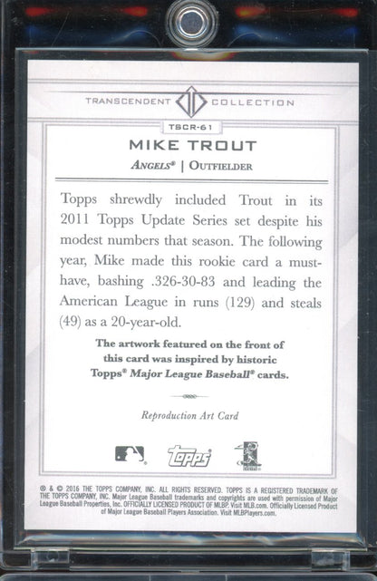2016 Transcendent Mike Trout Sketch /65