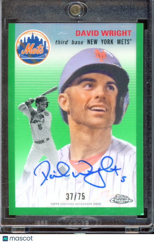 2023 Topps Chrome Platinum David Wright Green Auto /75