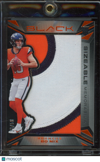 2024 Panini Black Bo Nix Sizeable Rookie Patch /50