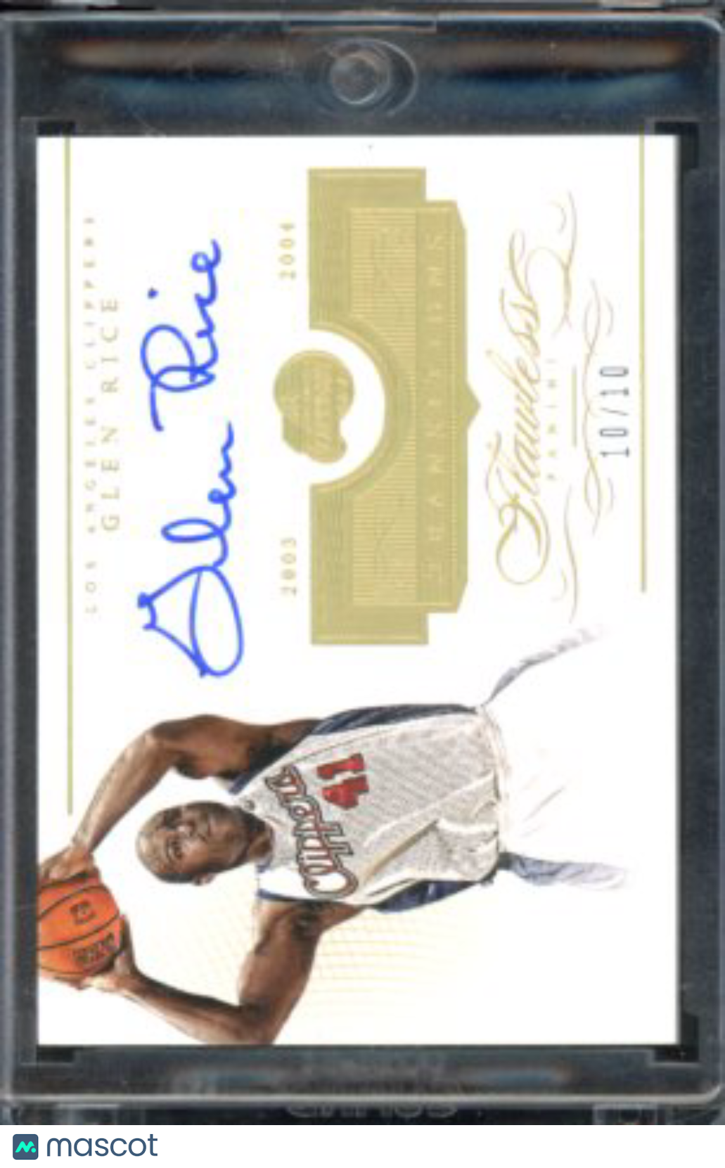 2014-15 Flawless Glen Rice Gold Transitions Auto 10/10