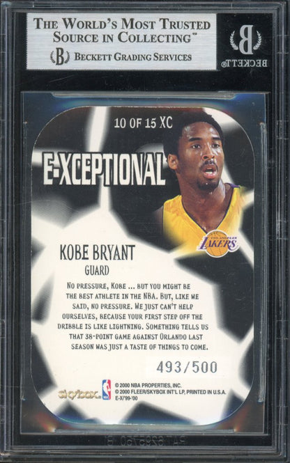 1999-00 E-X Skybox Kobe Bryant Green /500 BGS 8.5