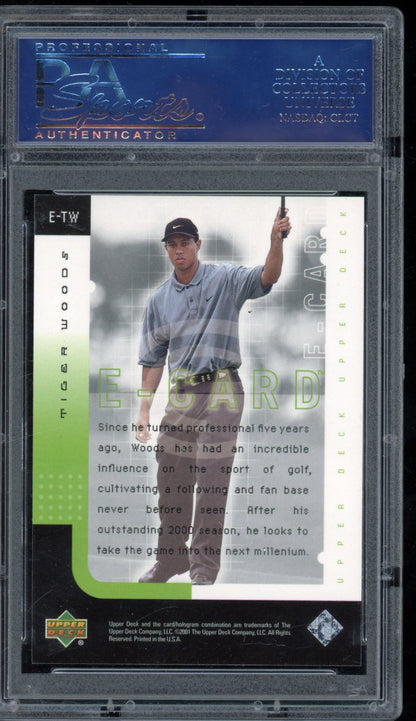 2001 Upper Deck Tiger Woods Digital ecard Rookie PSA 10