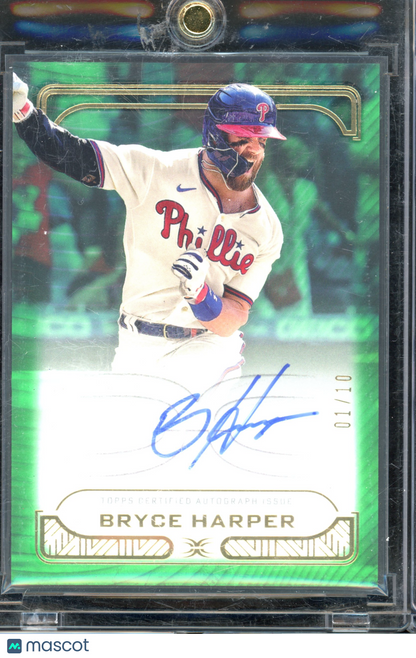 2023 Definitive Bryce Harper Green Defining Images Auto /10