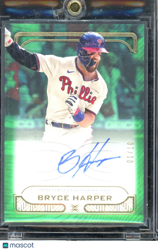 2023 Definitive Bryce Harper Green Defining Images Auto /10