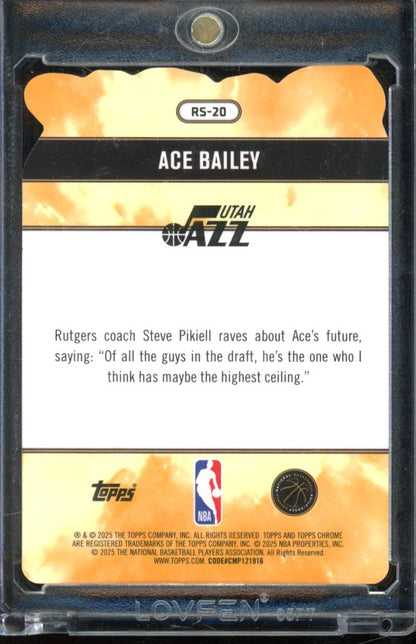 2025-26 Topps Chrome Ace Bailey Rock Stars Rookie