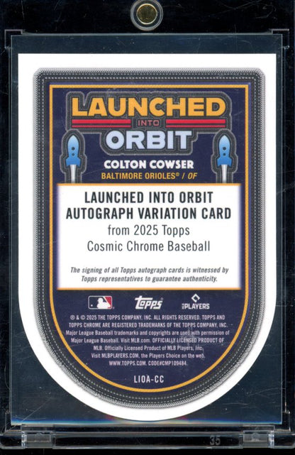 2025 Topps Chrome Colton Cowser Black Die Cut Auto /10