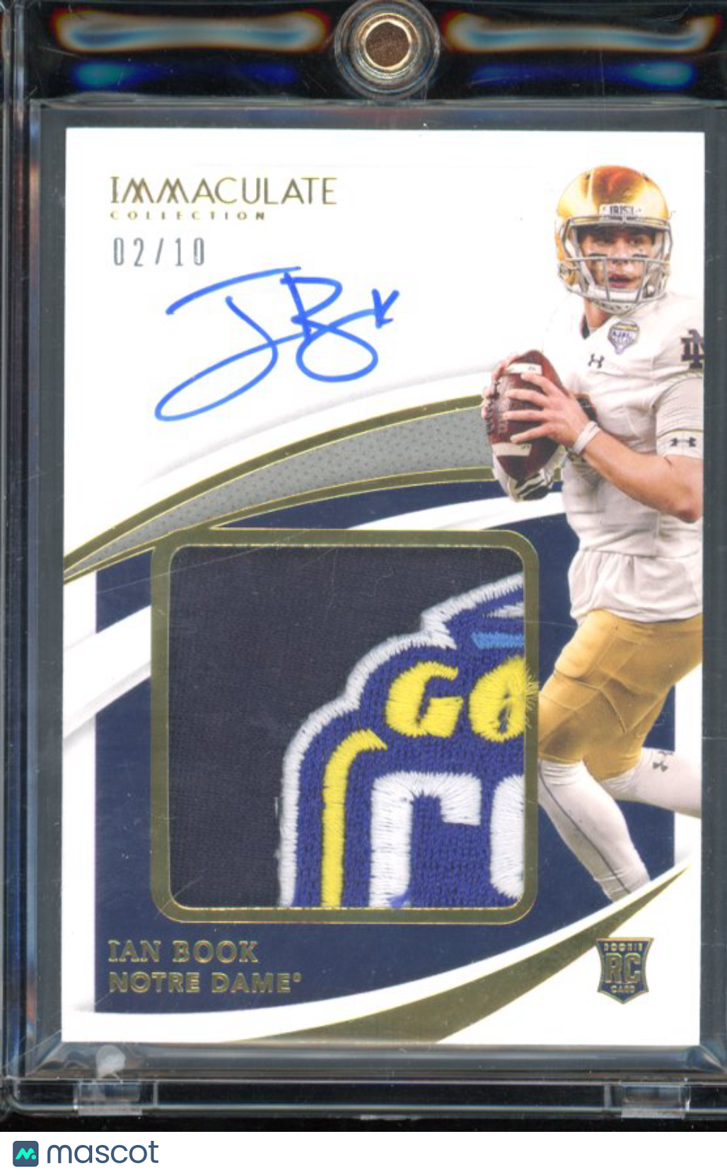 2021 Immaculate Ian Book Rookie Patch Auto /10