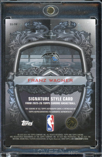 2025-26 Topps Chrome Franz Wagner Black Geometric Auto /10