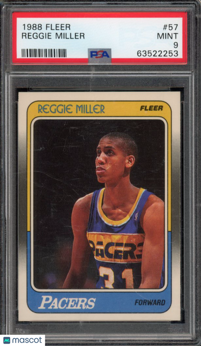1988-89 Fleer Reggie Miller Rookie PSA 9