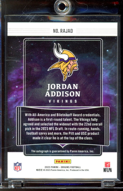 2023 Origins Jordan Addison Rookie Auto /49