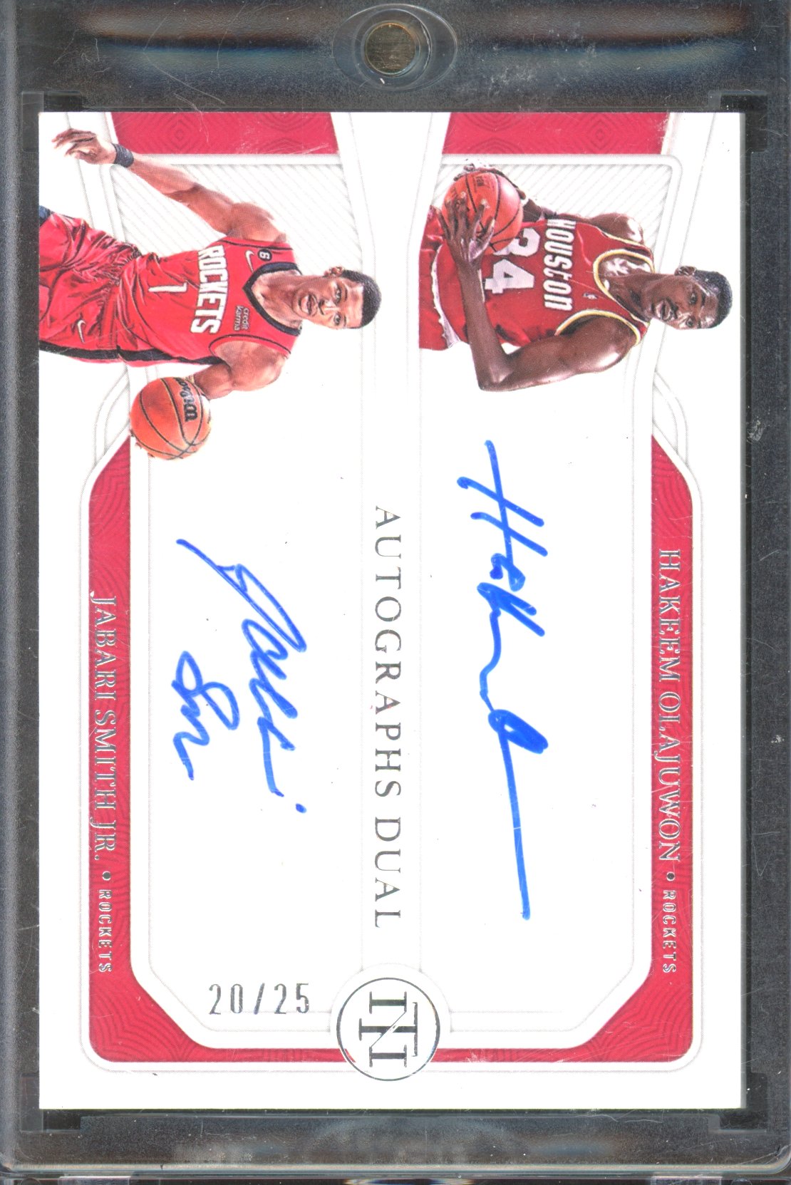 2022 National Treasures Hakeem Olajuwon Jabari Smith Dual Auto 20/25