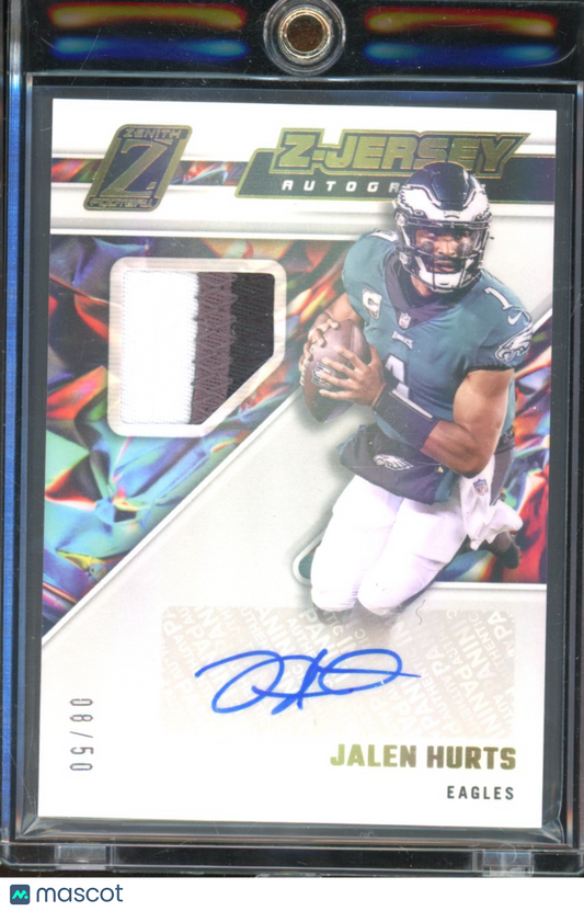 2022 Zenith Jalen Hurts Patch Auto /50