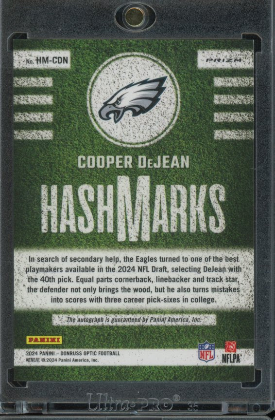 2024 Optic Cooper Dejean Hash Marks Rookie Auto