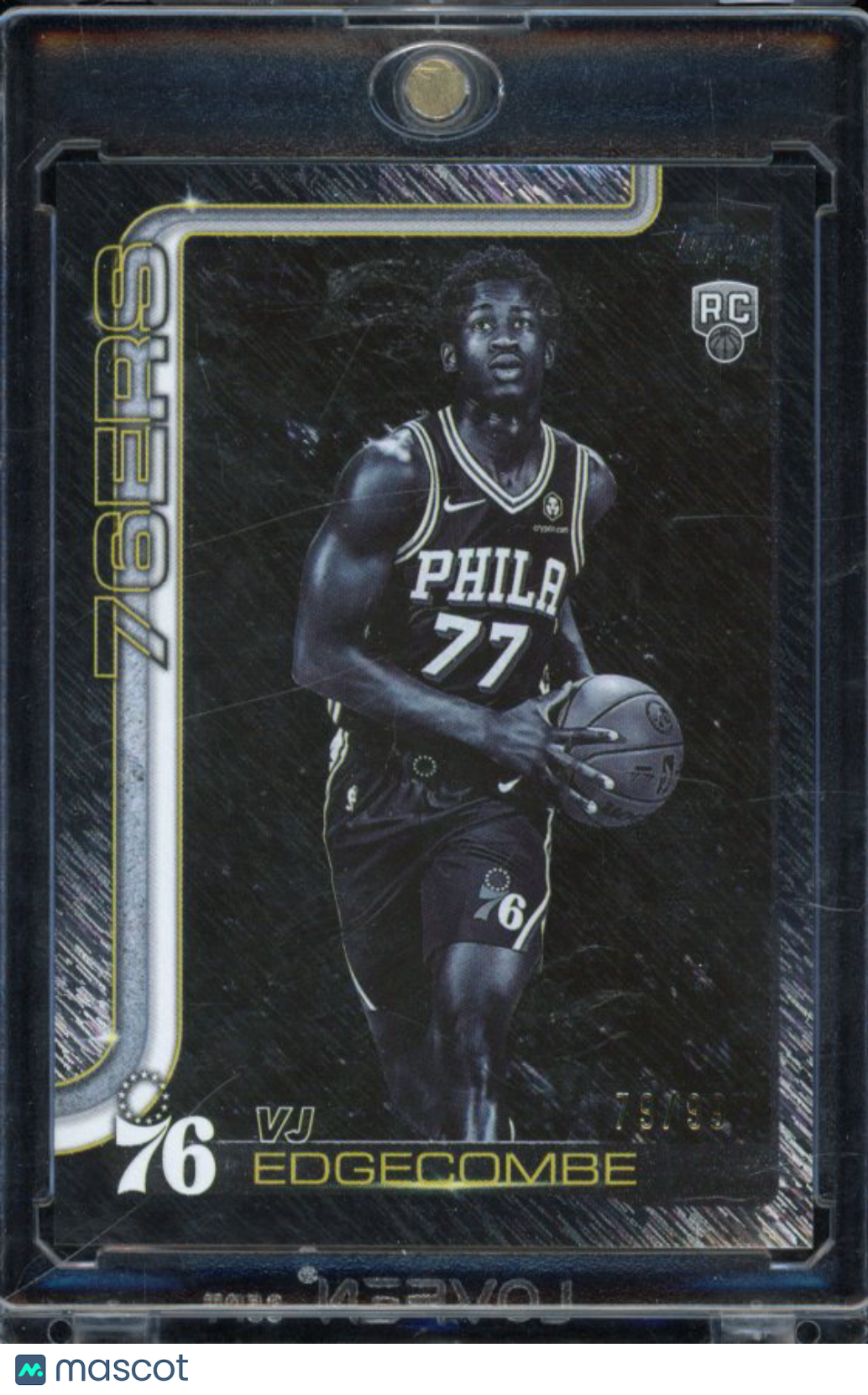 2025-26 Topps VJ Edgecombe Blackout Black Shimmer Rookie /99