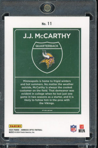 2024 Optic JJ Mccarthy Optic Rookie Downtown Case Hit