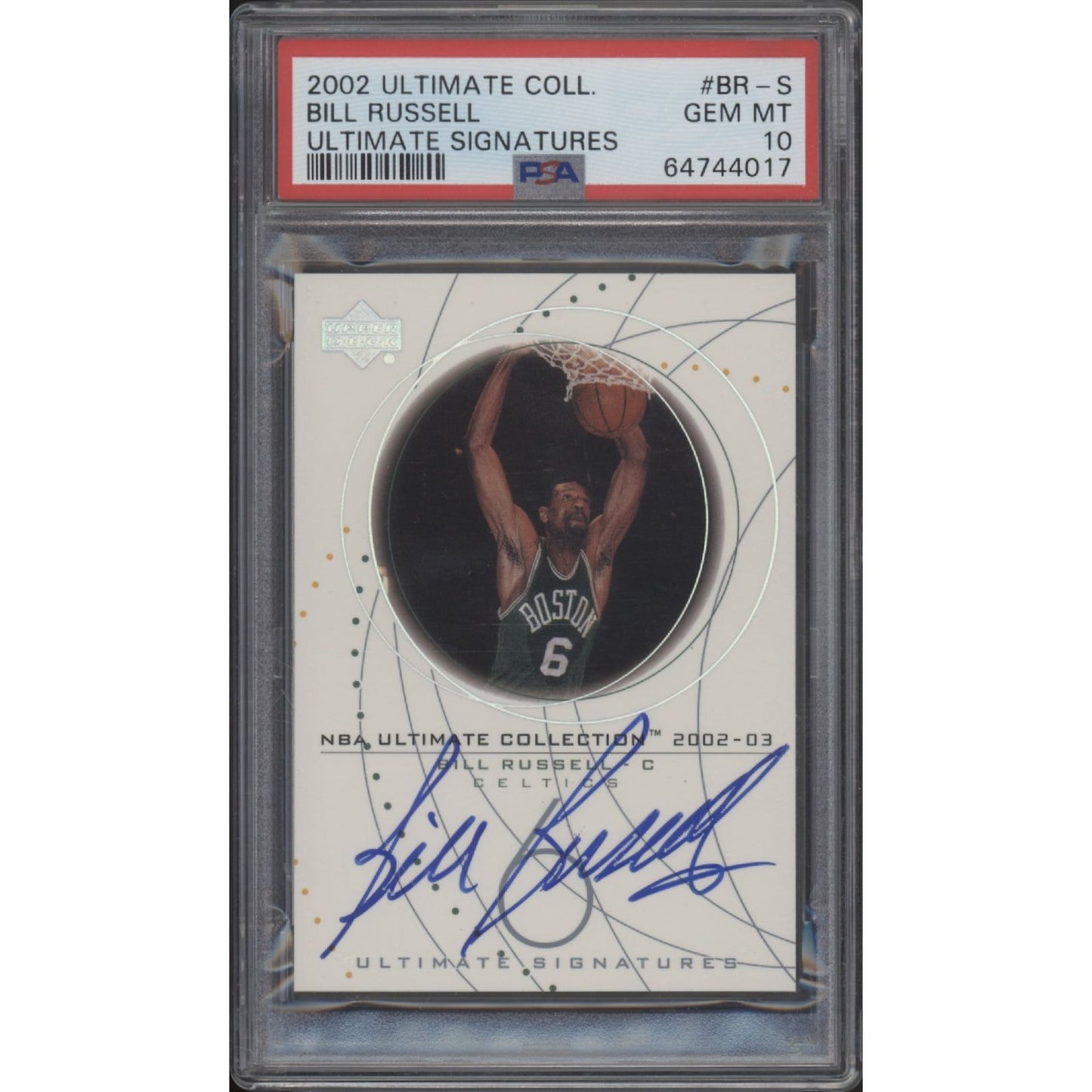 2002-03 UD Ultimate Collection Bill Russell Signatures #BRS PSA 10