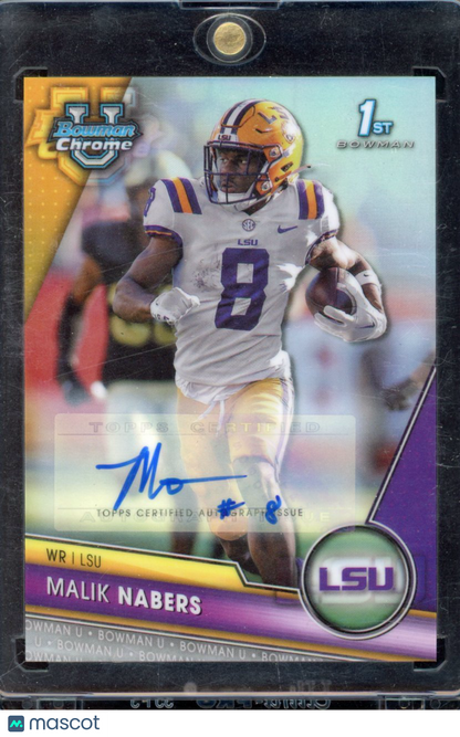 2024 Bowman University Chrome Malik Nabers Refractor Auto /499
