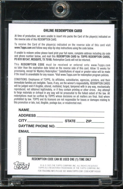 2025-26 Topps LeBron James Red Rainbow Parallel /5 Auto