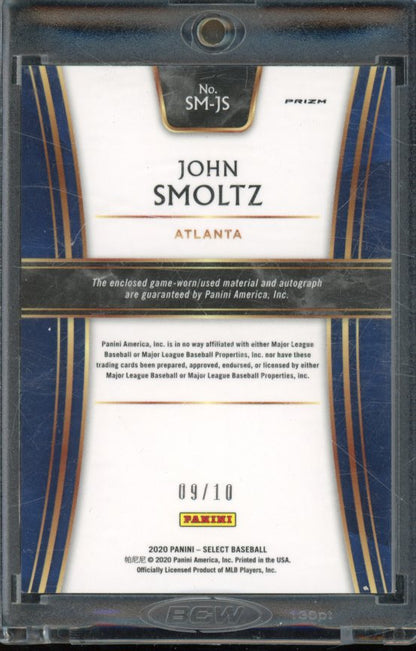 2020 Select John Smoltz Gold Patch Auto /10 GU
