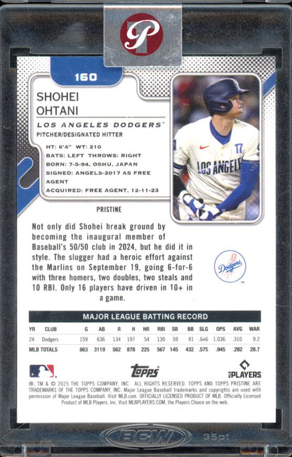 2025 Topps Pristine Shohei Ohtani Aqua /199