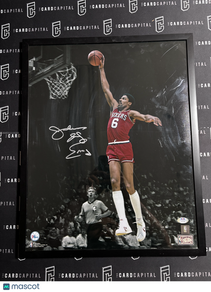 Julius "Dr J" Erving SIgned 16x20 Photo PSA