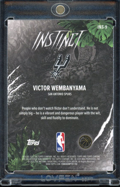 2025-26 Topps Chrome Victor Wembanyama Instinct Gold /50